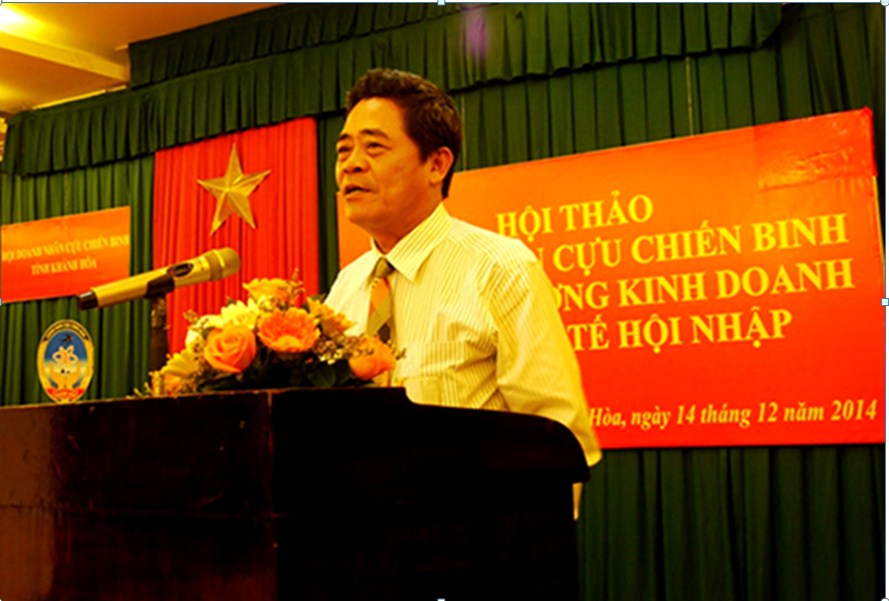 Ông Lê thanh Quang - Ủy viên TW Đảng, Bí thư Tỉnh ủy Hòa phát biểu